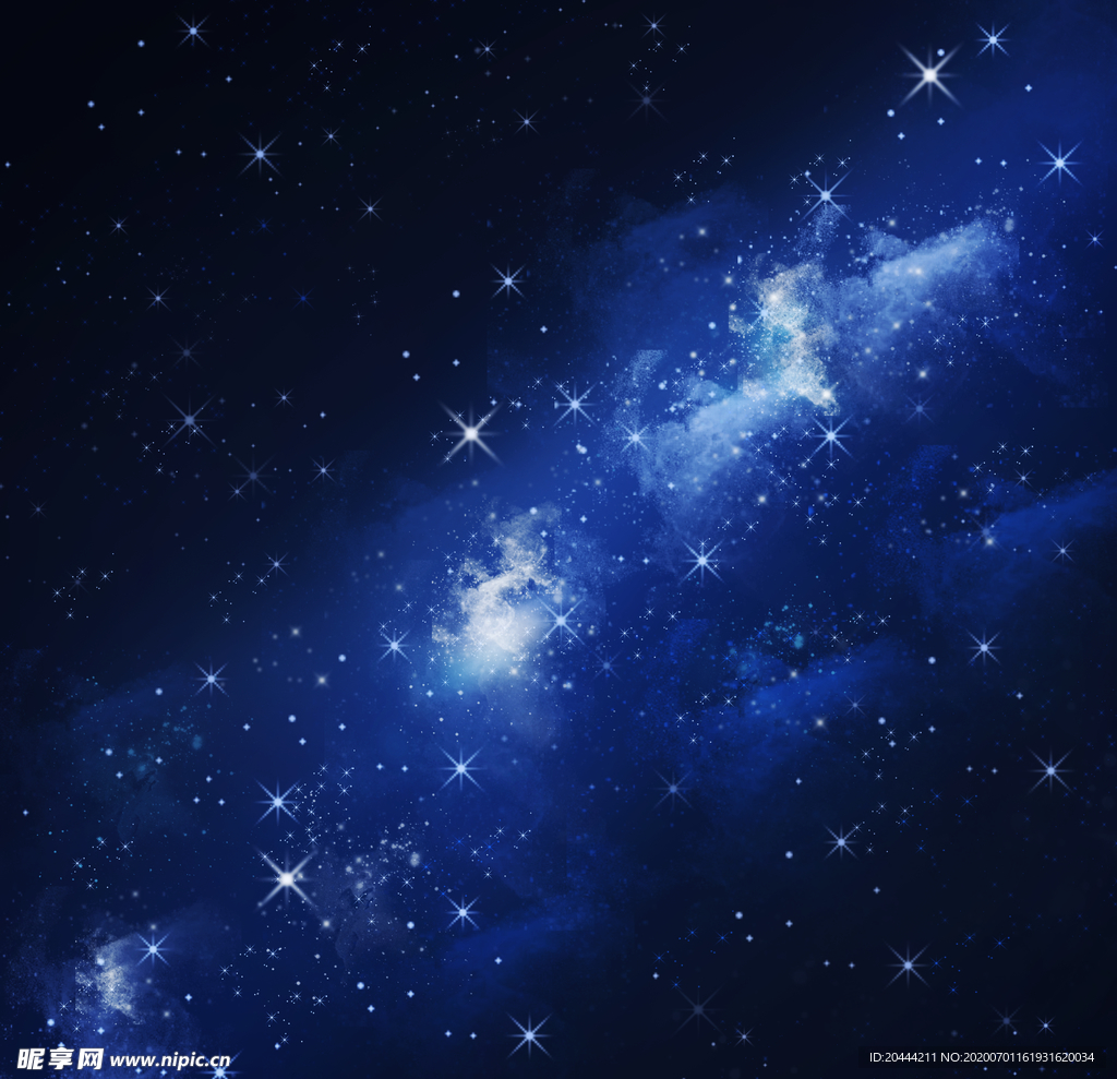 深蓝星空背景