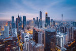 黄昏城市风景
