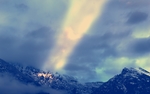 雪山 天空 阳光
