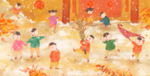 新年国风传统插画卡通背景素材
