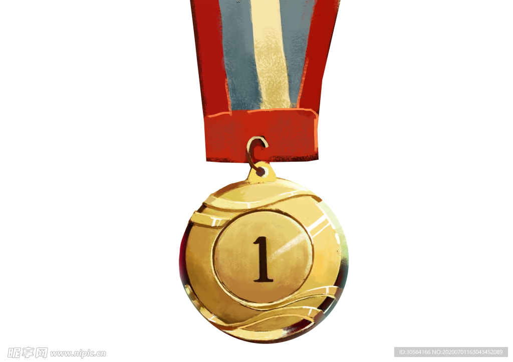 奖牌冠军插画卡通背景素材