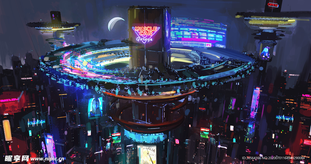 宇宙擂台插画卡通背景素材