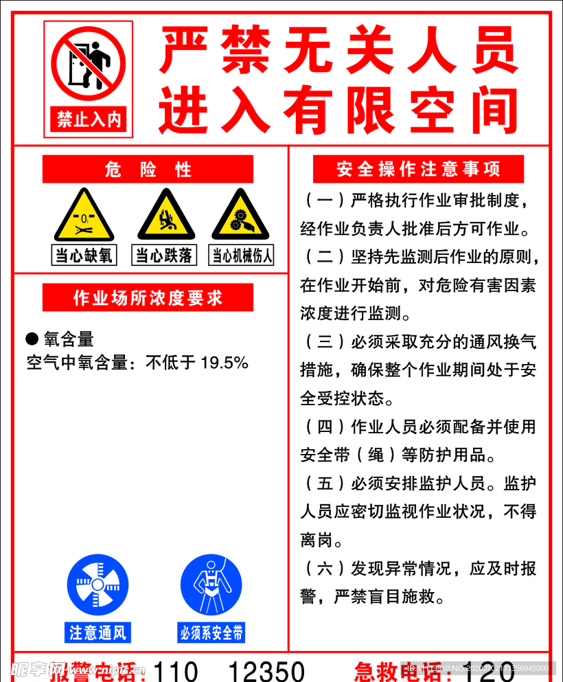 有限空间制度红宝