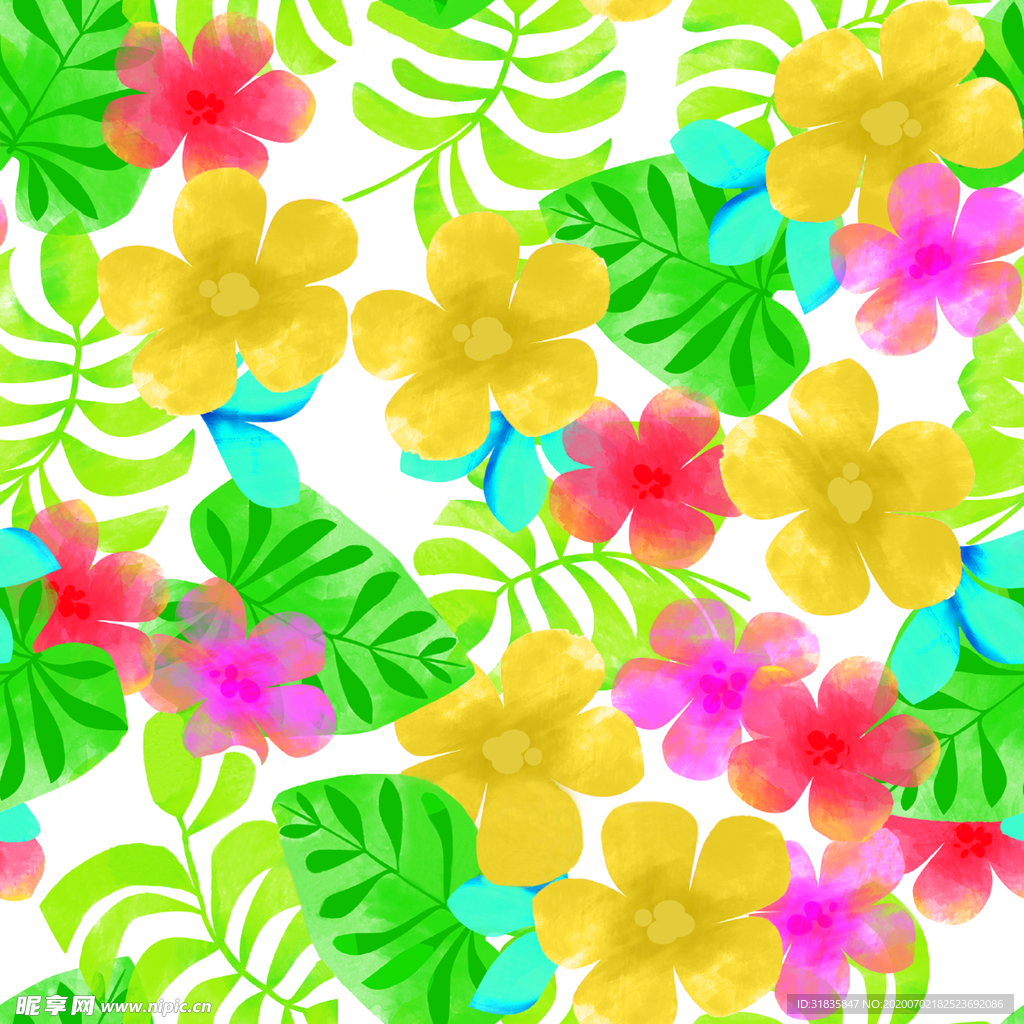 红黄绿花
