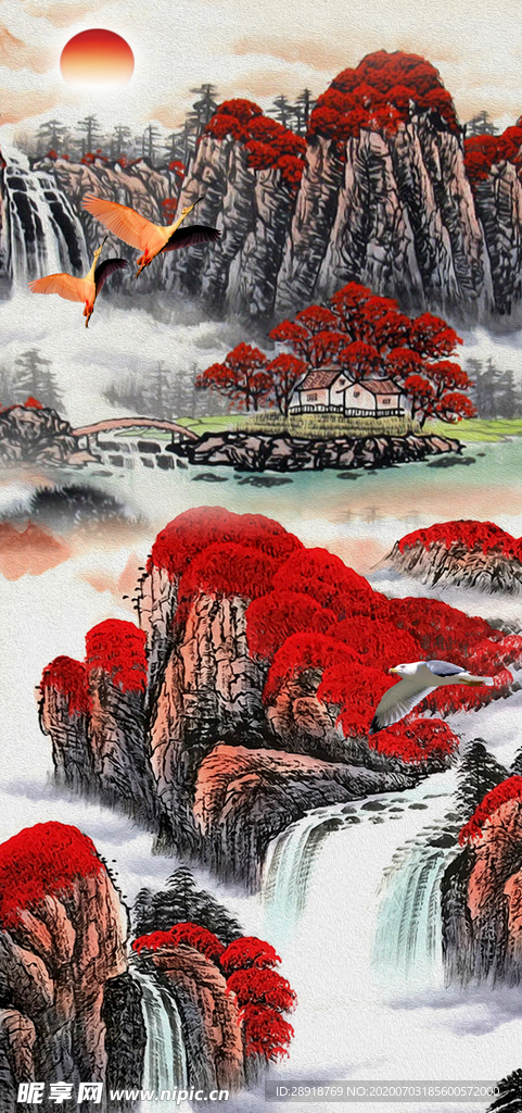 国画山水装饰画