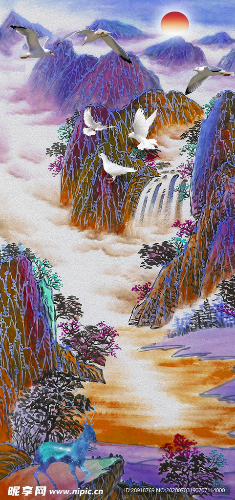 国画山水装饰画