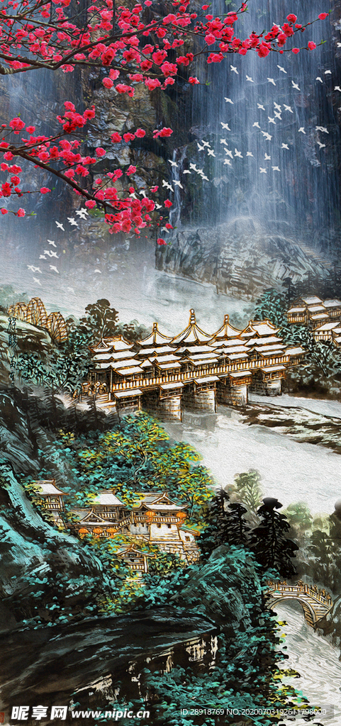 国画山水装饰画