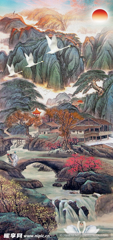 国画山水装饰画