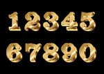 金色3D数字