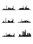 上海都市建筑剪影元素
