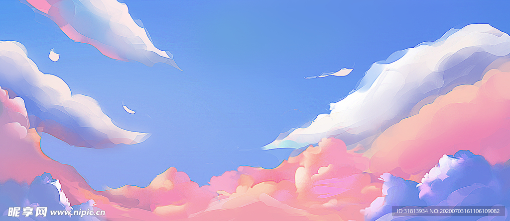 彩色水墨天空