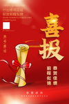 金榜题名  喜报  海报