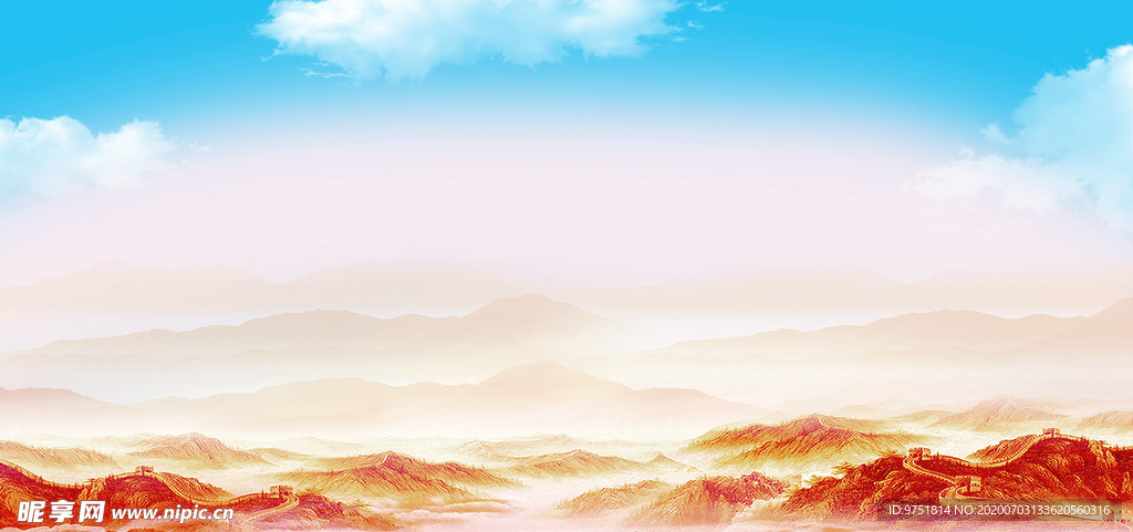 长城背景