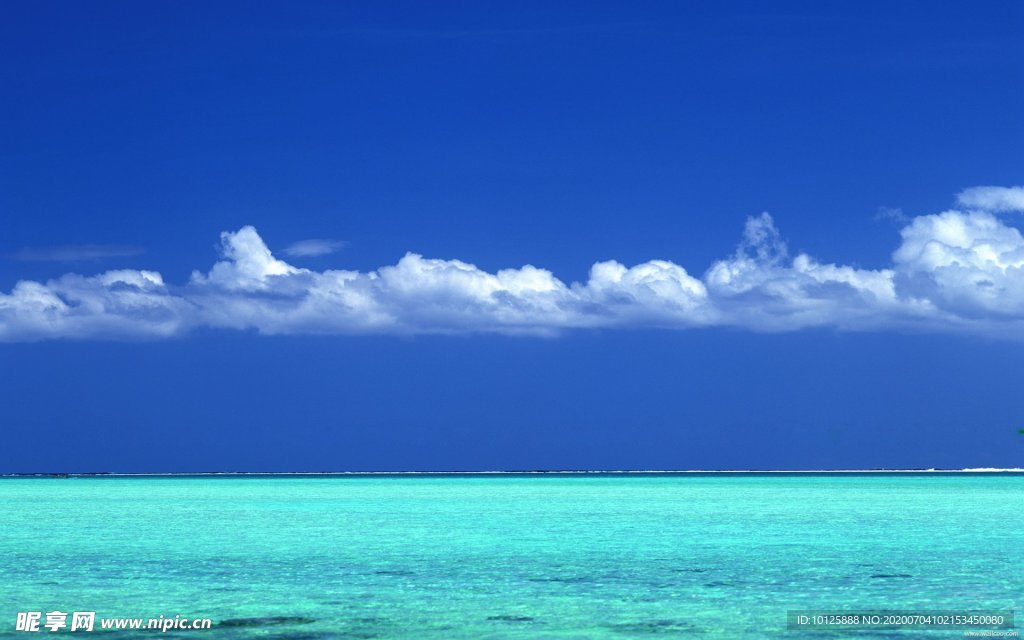 蓝天  白云  大海