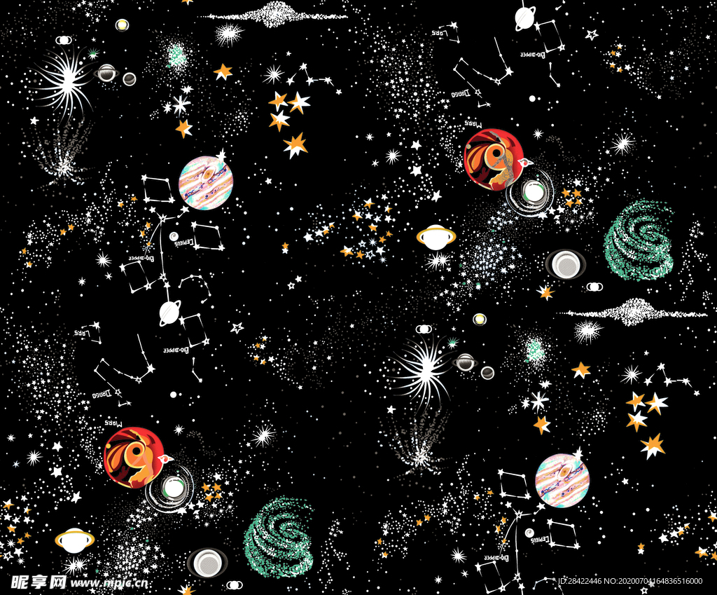 黑底星空