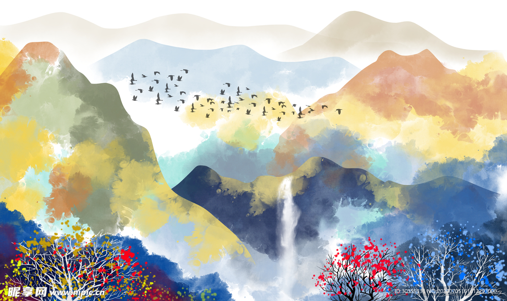 抽象山水画