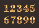 金色数字