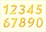 金色数字