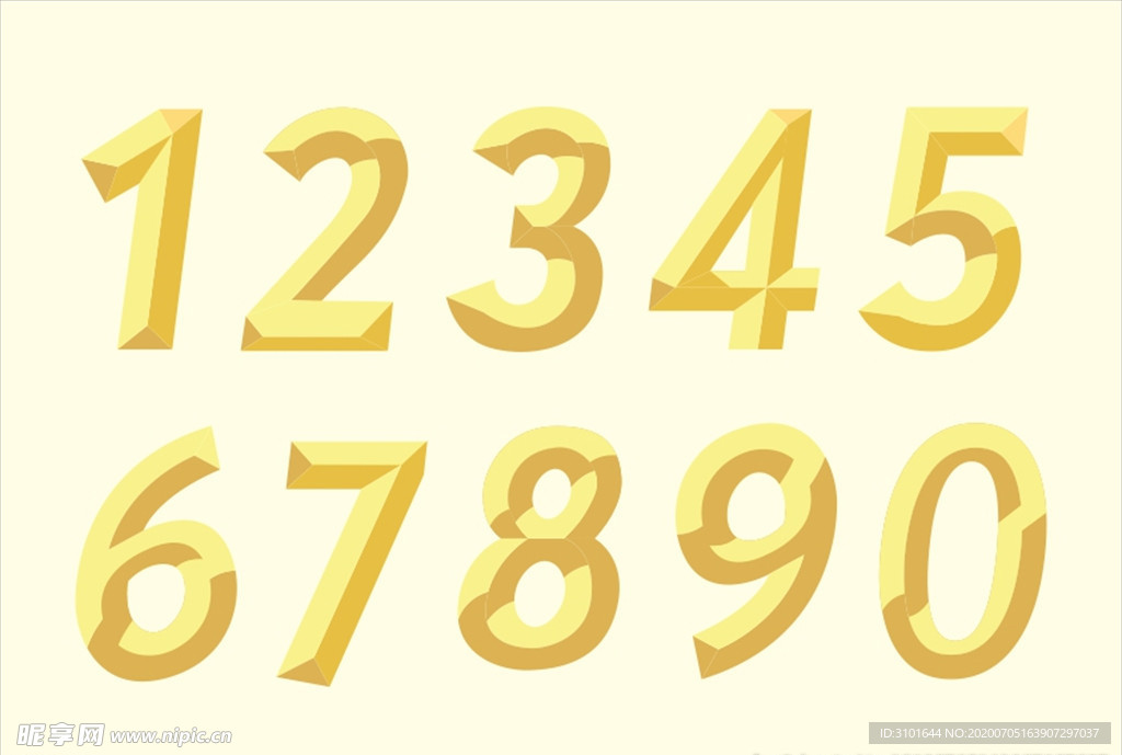 金色数字