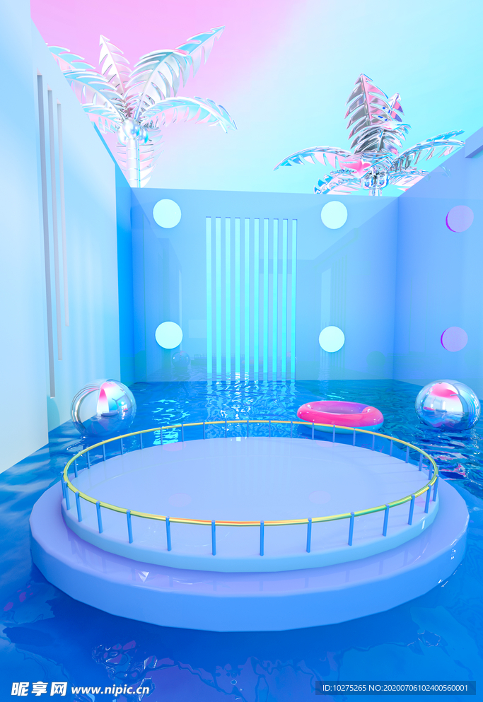c4d狂暑季电商banner