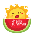 卡通夏日西瓜太阳