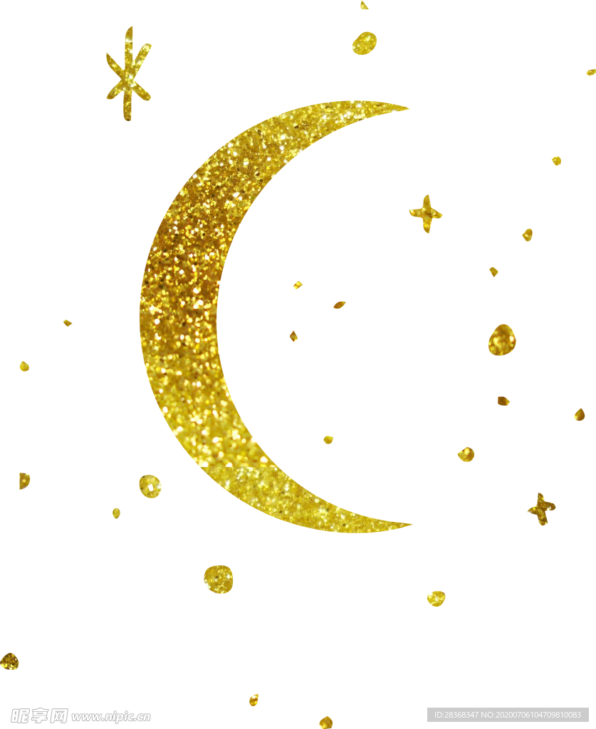 金色月亮星星