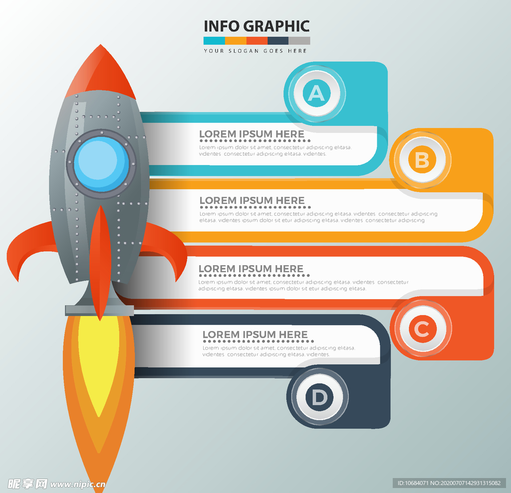 火箭-信息图表矢量图形设计素材