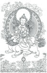 文殊菩萨白描