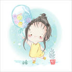 水彩手绘儿童