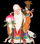 仙桃 寿星公 老人福禄寿