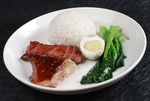 烧鹅腿双拼饭
