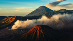航拍火山