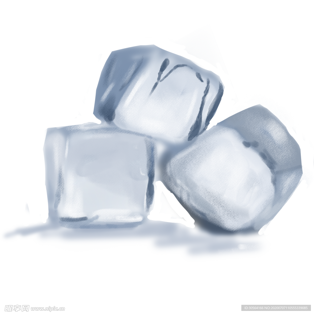 冰块夏季凉爽合成海报素材