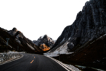 山脉公路雪地高山海报素材