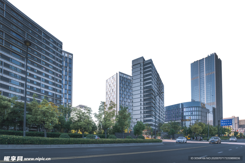 城市大楼建筑道路海报素材