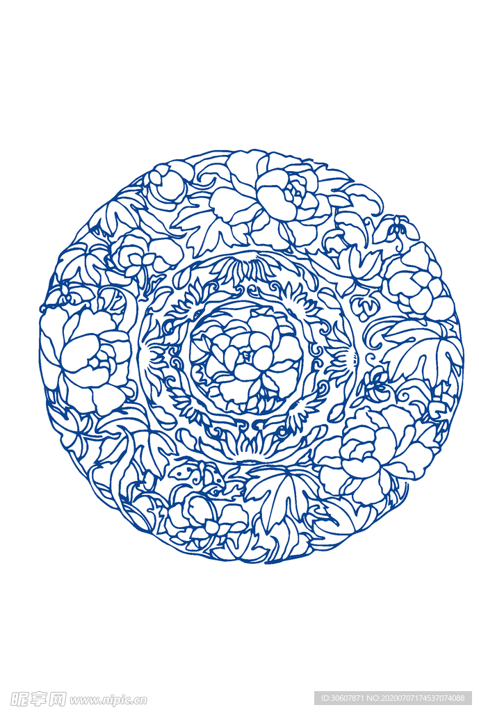 青花纹理