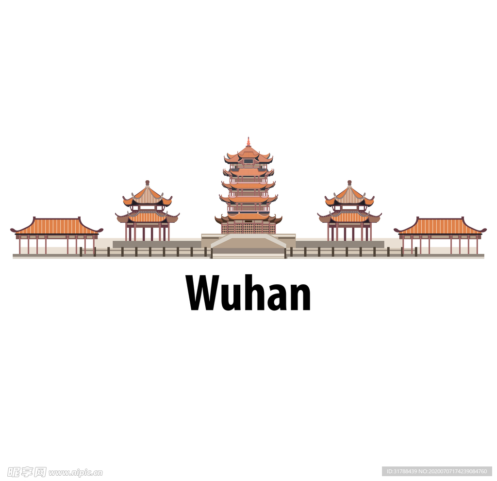 武汉线稿图