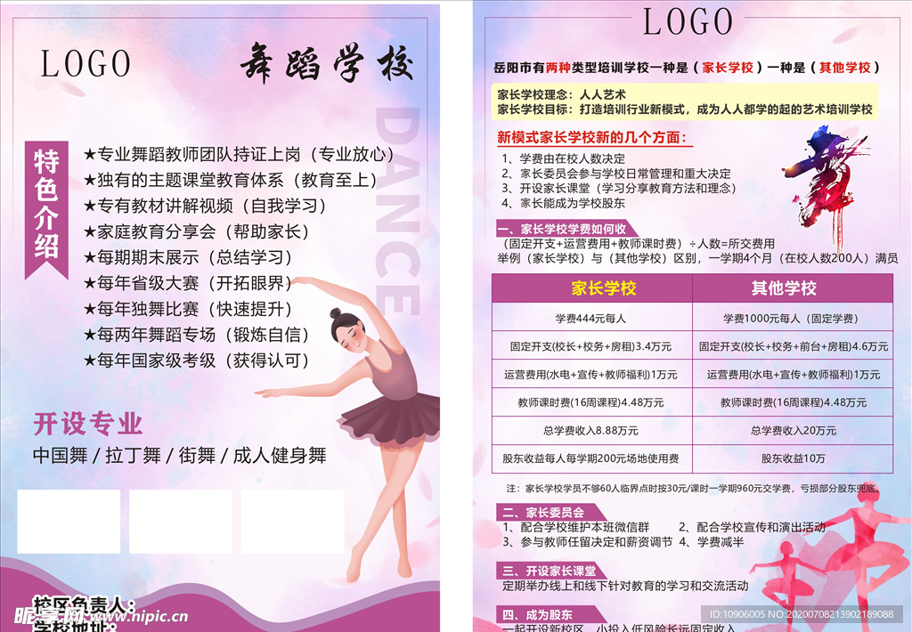 舞蹈培训宣传单