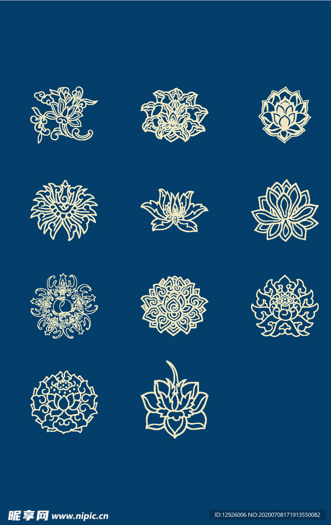 中国风花纹