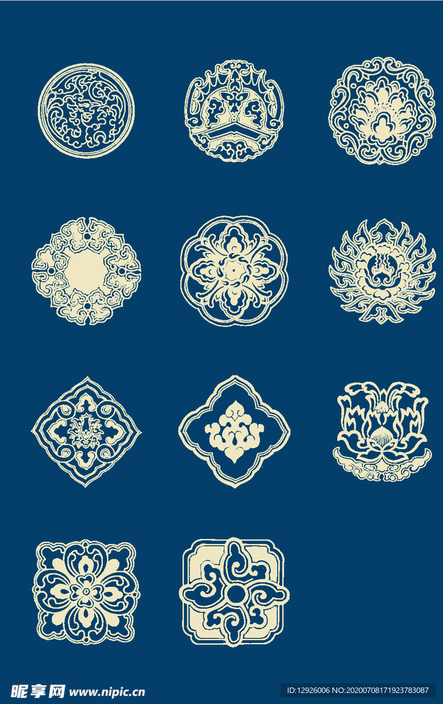 中国风花纹