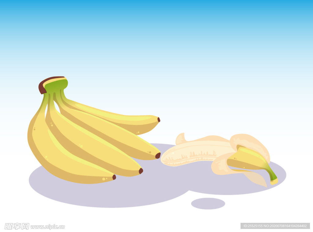 水果系列矢量插画之香蕉