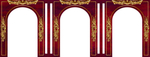 欧式复古红金拱门