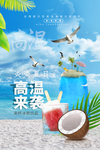 高温预警海报