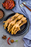 鸡爪摆盘食材美食背景素材