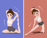 运动健身减肥女性人物插画素材