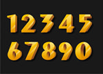 金色立体数字