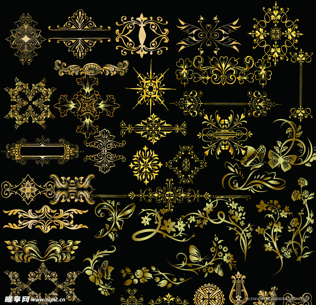 金色花纹