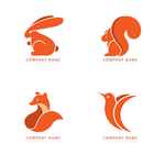 可爱动物logo设计