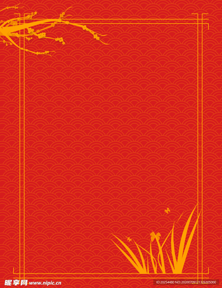 红色背景