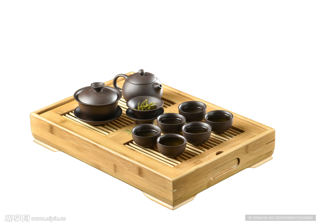 茶几茶桌茶具木纹简约素材